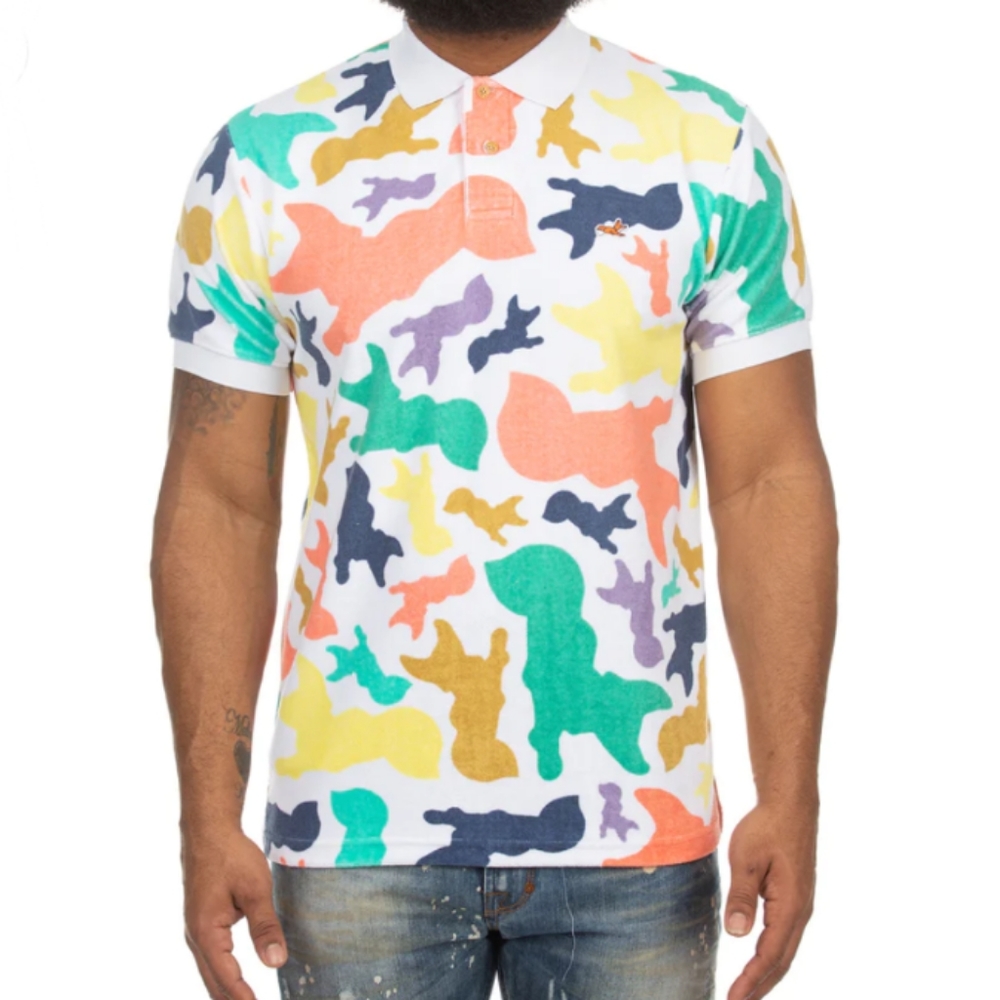 Akoo Terry Blend All Over Logo Polo Shirt Mens size 3XL. New With Tags!